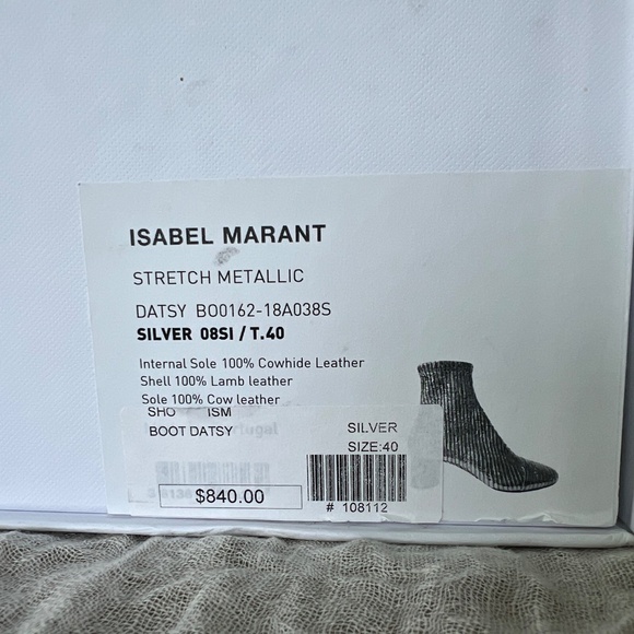 Isabel Marant Datsy Boots Silver (Size 8-8.5) - Picture 11 of 12